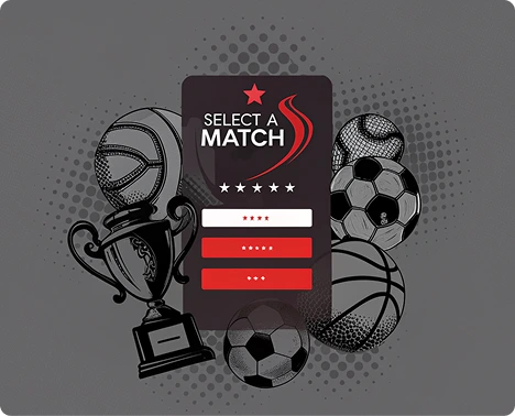 Register and select a match